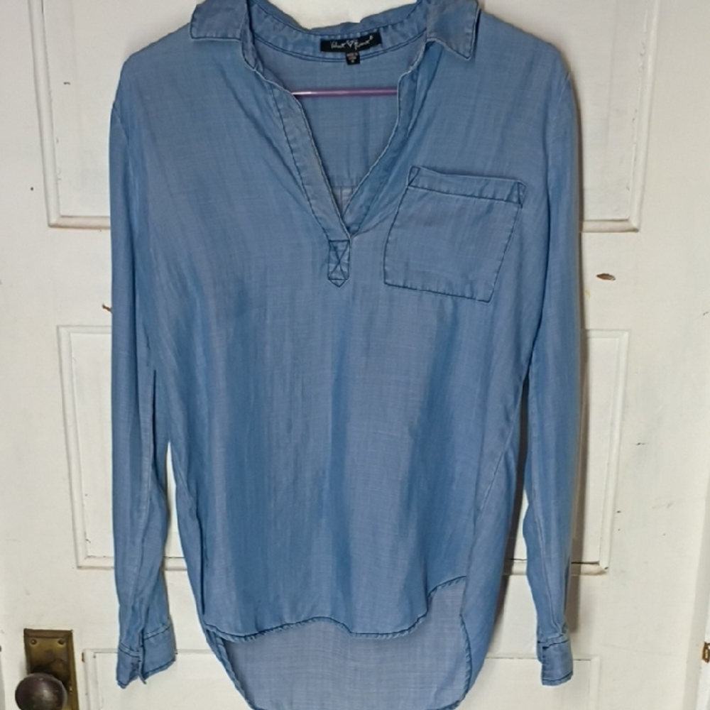 Velvet Heart Denim Blue Top